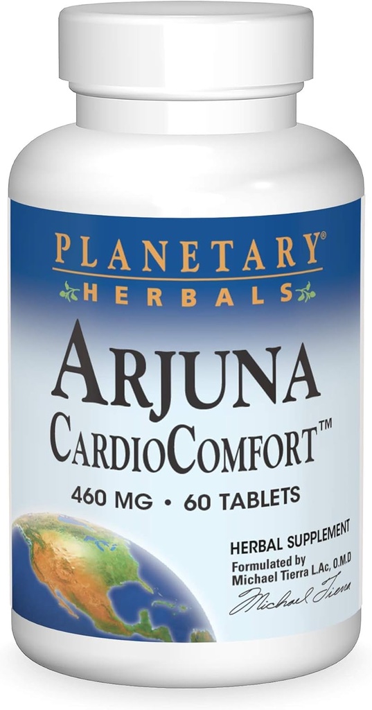 Planetos Herbals Arjuna Cardio Comfort tabletės, 460 mg, 60 Count
