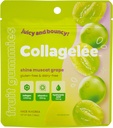 Collagee Collagen Gummies - Jūrų kolageno saldainiai su vitaminu C, hialurono rūgštis, & Biotinas Moisturized, jaunatviškas, Plup Skin - Korėjos kolageno užkandžiai (Shine Muscat Vynuogės)