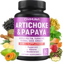 Artichoke Capsules with Artichoke, Papaya, Apple Petin and More - 90 Capsules for 3 Months Supply