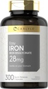 Carlyle Easy Iron Addition for Women and Men (Carlyle Easy Iron Addition for Women and Men) 124; 28mg Ş124; 300 Capsules Româ124; kaip Ferrous Bisglycinate (Ferrous Bisglycinate)) 124; Non- GMO ir Gluten Free