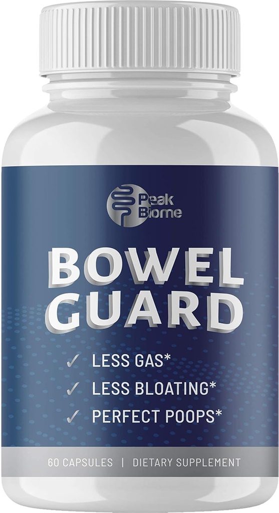 Bowel Guard - Plant-based Active Digestic Enzyme Addiments with Probiotics - Probiotic Digestion Aid - for Bloating and Gas - 30-Day supply - Paleo - Keto - 60 Ct