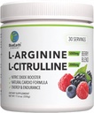 L-Arginine 5000mg + L-Citrulline 2000mg Complex Powder Supplement - Nitric Oxide Booster - Heart Health, Blood Flow, Energy & Endurance - 30 Servings (Berry Blend)