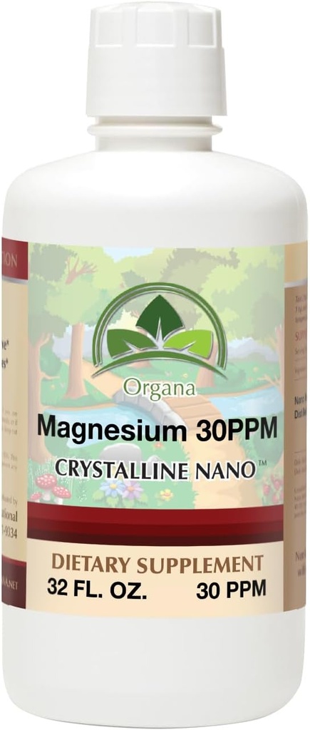 Organa Pure kristalinis skystas magnio priedas - 30 PPM - didelės absorbcijos magnis (32 oz.)