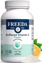 FREEDA Buffered Vitamin C Powder (Calcium Ascorbate) – Non-Acidic, Stomach-Friendly Vitamin C for Sensitive Individuals – Vegan, Kosher, Sugar-Free Immune Support – 5 oz