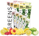 Clean Simple Eats Greens Variety 10 Pack, Greens Powder Mix, Packed with Superfoods Chlorella & Spirulina, Includes 5 Delicious Flavors: Peachy, Green Apple, Raspberry Lemonade, Sweet Lemon & Tropical