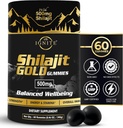 Pure Himalayan Shilajit Gummies – 75%+ Fulvic Acid, High Potency Gold Grade – Blend for Energy, Vitality & Immune Support, Travel - Friendly, Tamarind Flavor – 60 Gummies