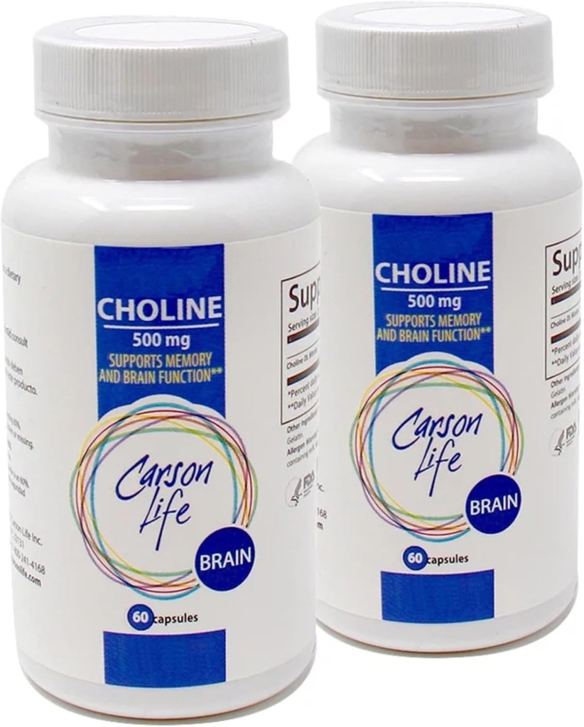 Carson Life Choline - 60 kapsulių - 2 paketai