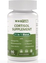 Cortisol Priedas moterims, 11 iš 1 Žemutinis Cortisol Blend su Ashwagandha, Fosfatidilserinas, Magnis, L-Theanine, Vegan, 90 Capsules