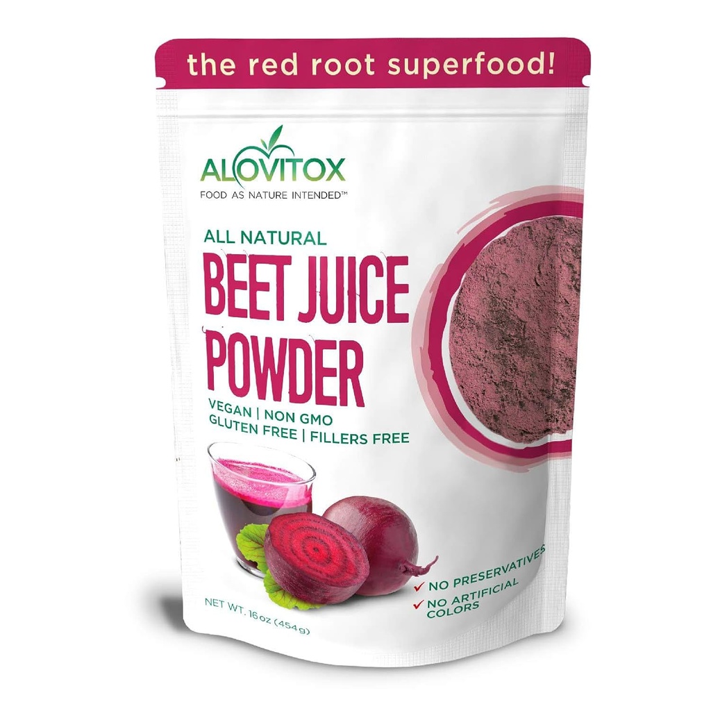 Alovitox Organic Beet Juice Mill 16 oz Bendrijoje 124; 100% Pure, Fresh & USDA Beet Juice Fusion Mill ® 124; Nitric Oxide Superfood ® 124; Support Energised and Efficient Workout Sesion