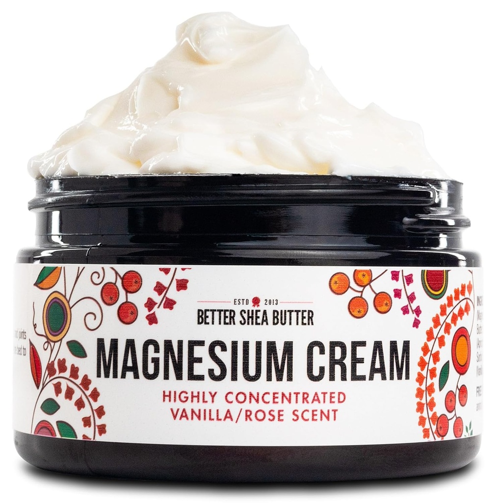 Geriau taukmedžio sviesto magnio losjonas moterims ® 124; Vanilla Rose ® 124; už nėštumą, vaikai & kūdikiai ® 124; atpalaiduoja raumenų įtempimas & Kojų rampos ® 124; Ekologiškas ir natūralus ingredientai