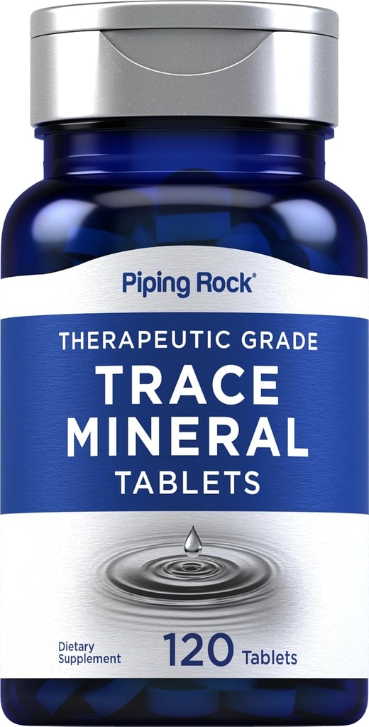 Piping Rock Trace Minerals Supplements ® 124; 120 Tablets ® 124; Theraphic Quality ® 124; Pills for Men and Women ® 124; Non GMO, Gluten Free