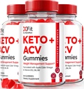 (3 pakuotė) Xfit Keto ACV Gummies, Official Keto + ACV Weight Loss Formulės, All Natural Apple Cider Act 1000MG, X Fit Keto Plus ACV Gummy for Health and Fitness, Xfit ACV Keto Gomitas (180 Gummies)