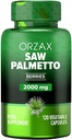 ORZAX Prostate priedas su Saw Palmetto ekstraktas 2000 mg vyrams - Plaukų ir šlapimo palaikymas - 120 Veg kapsulės - (120- Dienos tiekimas)