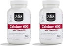 365 by Whole Foods Market Calcium with Vitamin D3 Tablets, 120 Count (Pack of 2)