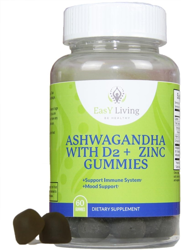 Ashwagandha 1500mg VitaminD2 200µg Cinkas 4mg Gummies pS