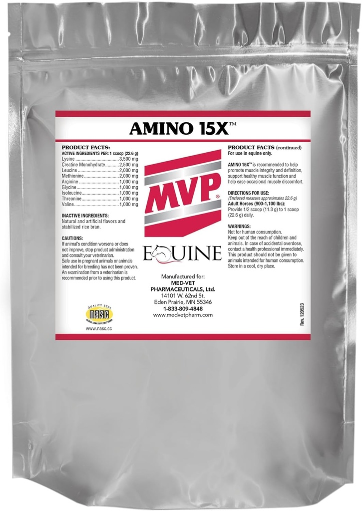 Amino 15X (3 lb) - Palaiko sveiką raumenų funkcija, plėtra ir remontas arkliai