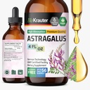 BIO KRAUTER Astragalus Tincture - Astragalus šaknų ekstraktas imuninei paramai - Alkoholio ir cukraus nemokamai - High Absorption - Vegan lašai 4 Fl.Oz.