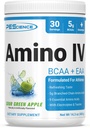 PEScience Amino IV BCAA & EAA milteliai, Eteriniai amino rūgštys, Taurinas, Elektrolitai hidratacijos ir raumenų atkūrimo, Cukrus nemokamai vyrams ir moterims, Post Workout - Sour Green Apple - 30 Paslaugos