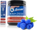 BCAA milteliai Blue Raspberry-Pre arba Post Workout, Raumenų atkūrimo gerti su amino rūgščių + elektrolitų, 7,2g BCCA vyrams ir Women-30 Servings + 10g Collagen Peptides