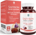 1 Body Saffron ekstraktas priedas, 88.5 mg Safranal, Antioksidantas ir Mood Support, Vegetariškų kapsulių