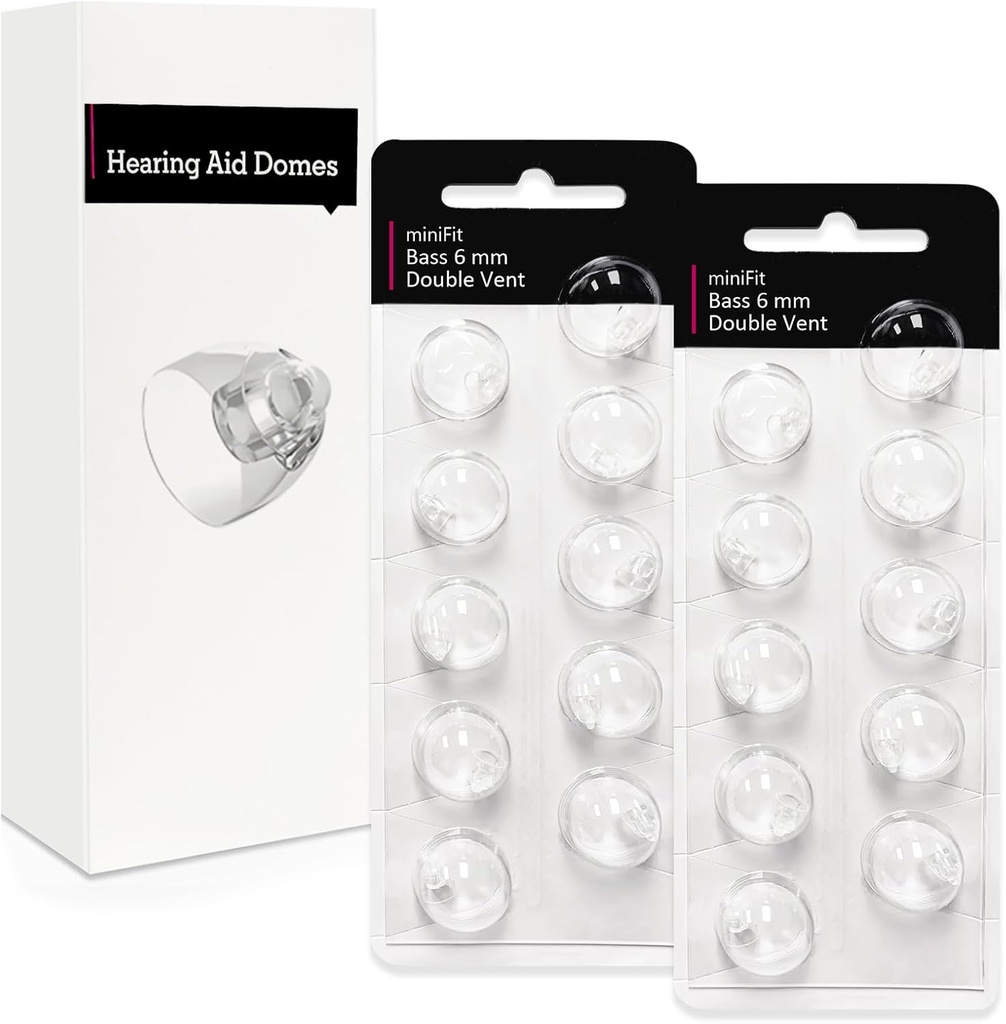 Dvigubas Vent 6mm- klausos pagalbos domenai Oticon Minifit, Oticon klausos pagalba reikmenys, Perėjimai Dalys priedai Universalūs tepalai Valymo rinkiniai (20 vnt)