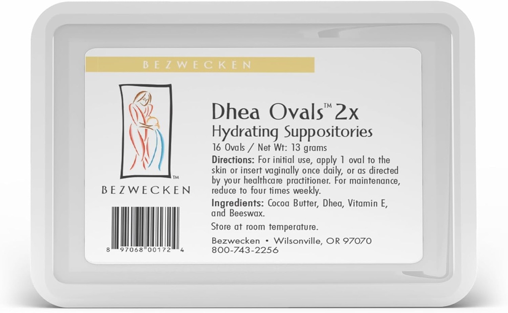 Bezwecken - DHEA Opers 2X - 16 Ovaliniai pavadėliai - Nemokami Estrogen & Progesterono - Tas pats patikimas formulė - Profesionaliai suformuluotas Alleviate makšties sausmė Meneors