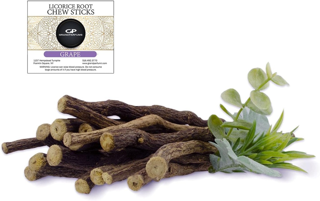 100% Natural Licentorice Root Chew Stiks, Vynuogės flavored, Ekologiškas, Pagalba mesti rūkyti, Whiten Teeth, Freshen Kvepalų ir palaikyti apetitą