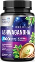 Ashwagandha papildai - 2100mg Ashwagandha Kapsulė moterims ir vyrams, Natural Antioksidant Support, Ashwa Root Extract, Extra Force Calm Support with Black Pepper, Vegan & Gluten Free - 60 Capsules