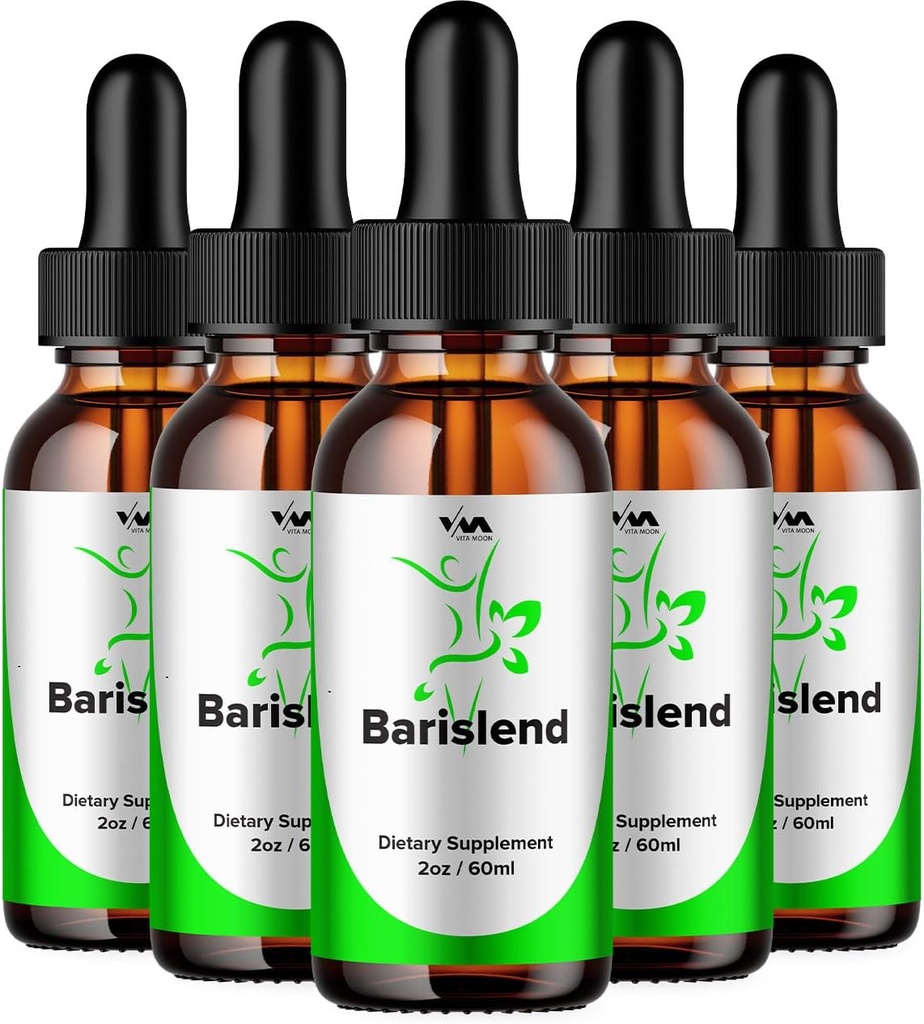 (5 Pack) Barislend Drop sveikas Vitaminas paramos priedas - Barislend Advanced Formulės, Barislend 24 Valanda Skystas, Barislend energijos ir ekstra stiprumo atsiliepimai, 5 Mėnesio tiekimas