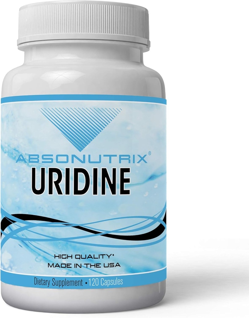 Absonutrix Uridine monofosfatas (Choline Enhancer) 500 mg vienoje kapsulėje - 120 Daržovių kapsulių atmintis pagaminta JAV