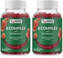 B Complex Gummies with Vitamin C – Great Tasting 1 a Day Energy & Nervous System Support for Adults – Vegan, Kosher, Non-GMO Vitamin B Complex Gummies with B12, B6, & Folic Acid – 70 Count (2 Pack)