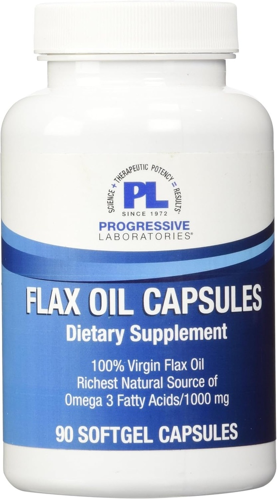Progressive Labs Flax Oil Capsules Addition, 1000 mg, 90 Count