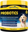 Probiotics for Dogs - Dog Probiotics for Digestive Health, Prebiotics, Enzymes, Fiber, and Omega-3 with Vitamins to Promote Intestinal Health, Support Immunity, Allergies & Itchy Skin, 120 Bites