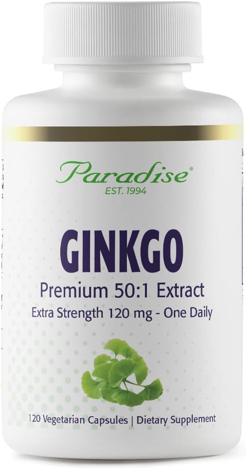 Roth Herbs Ginkgo Biloba ekstraktas, Super potent, Ultra Pure, Vegan, Non GMO, Gluten Free, 120 vegetariškų kapsulių