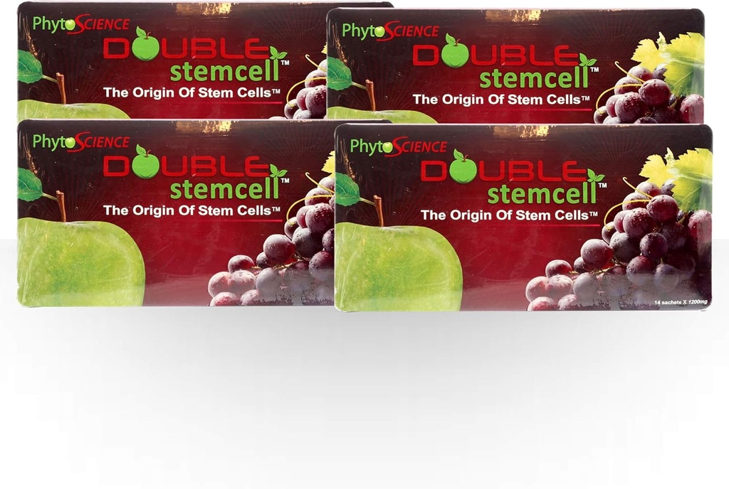 4 Pack PhytoScience dvigubo Stiem Cell Apple Vynuogių StemCell Anti Aging Šveicarijos kokybės formulė