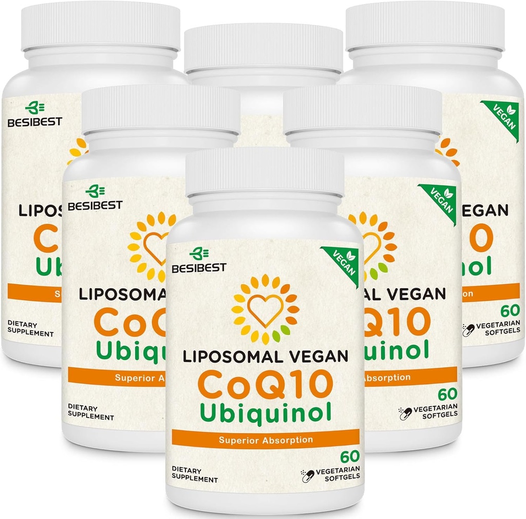 1000mg Liposomal CoQ10 Ubiquinol, 360 Vegan Softgels, High Absorption Ubiquinol CoQ10 Supplement, Active Antioxidant Form of Coenzyme Q10 for Heart Function & Energy Production