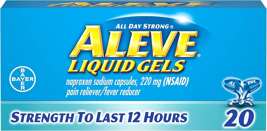 Aleve Liquid Gels 20 ea (3 vienetų pakuotė)