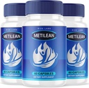(3 Pack) Metilean Weight Loss Addition, Metilean Diteary Pills to Melt Stubborn Belly Fat, Metilean Advanced Formulė prarasti pylimai, Metilean Pastillas Atsiliepimai (180 Capsules)