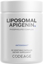 Codeage Liposomal Apigenin Addition, 3- month Supply, Daily Flavonoid Chamomile Extract, Liposomal Fosfolipid Complex, Non- GMO Saulėgrąžų aliejus, Fosfatidilcholinas Vegan Blend, Gluten- Free, 90 Count