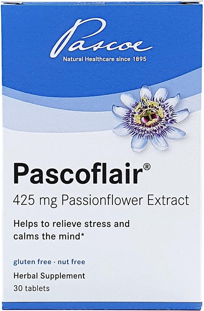 Pascoflair - Žolinių miego pagalba padėti atsipalaiduoti neramumas ir nervingumas, ramina Protas padėti sveiką ir atgaivintą miego - 425 Mg Passionflower ekstraktas vienoje tabletėje (30 tablečių)
