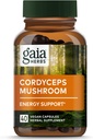 Gaia Herbs Cordyceps Mushroom - Energy Support Supplement for Sustaining Energy, Endurance, and Stamina - with Organic Cordyceps Mushroom - 40 Vegan Liquid Phyto-Capsules (40-Day Supply)