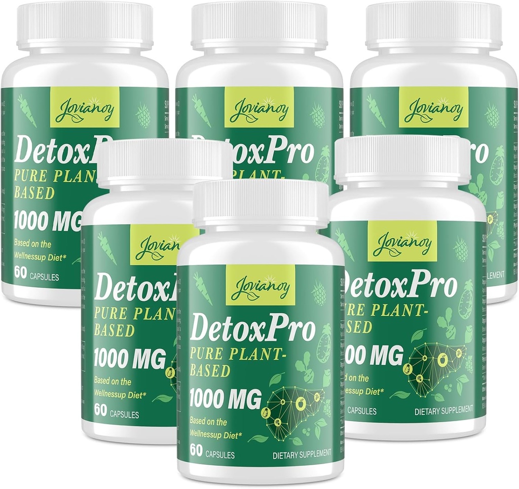 1000 MG Švelnus Detox Cleanse, Natural Toxin Fush for Liver, Gut & Colon, Antioksidantas & Digistic Support, Zeolite, Fast- Eductive Detoksikacijos kompleksas moterims ir vyrams - 480 Capsules
