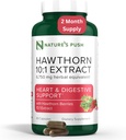 Super Potent Hawthorn Berry 10:1 Extract Capsules for Digestion Heart Health and Glycemic support - Extra Strength Hawthorn Berry Capsules - Non-GMO Gluten Free Vegan GMP USA 2 month supply