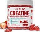Kreatino monohidratas Gummies 5 g vyrams ir moterims, 120 Cukraus nemokamai Gummies 200 Mg Magnio glicinatas, 200 Mg L- Threonate raumenų parama, energijos Boost