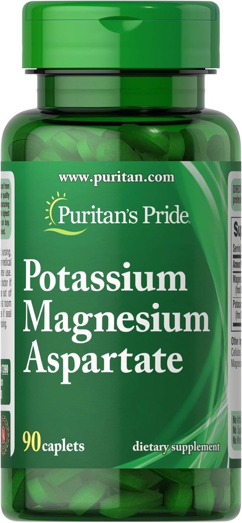 Puritan 's Pride kalio magnio aspartata- 90 kapsulės