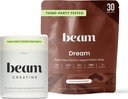 Beam Dream Miego milteliai & Kreatine Bundle, Trečioji šalis Išbandyta Natūralus Miego Pagalba & Recovery Priedas su Microniced Creatine Monohidratas, Unfavored Pure kreatino milteliai raumenų stiprumo, energijos