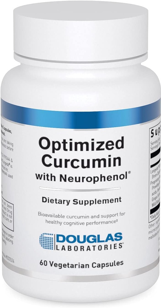 Douglas Laboratories Optimized Curcumin with Neurophenoline Ş124; Remia sveiką smegenų 124; 60 kapsulių