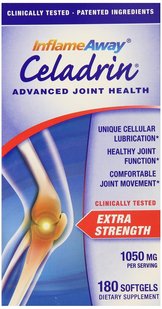 Celadrin ® Advanced Joint Health 1050 Mg, 180 Softgels Fast, Long Listing Joint Comfort