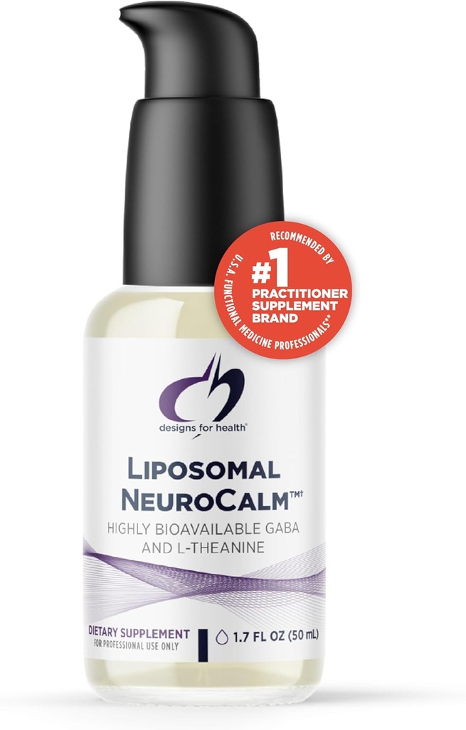 Liposominio neurokalmo (Liposominio neurokalmo) - Skysto GABA + L-Theanine, palaikančio Calm + Sveikos įtampos (25 serveriai / 1.7oz)