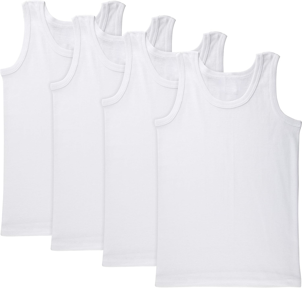 Brix Berniukai marškinėliai Tank Top - Tagless 100% Medvilnė Super minkštas 4 Pack Naujumas.